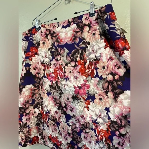 Talbots Womens Plus Lined Floral Boho Carrier Pencil Skirt Back Zip  22W New - Picture 3 of 14